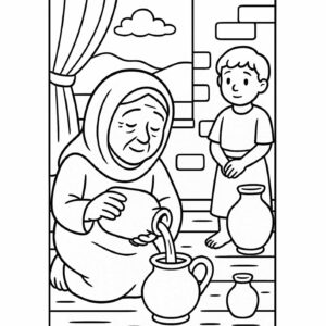 The Widow’s Oil: Find & Color Bible Activity