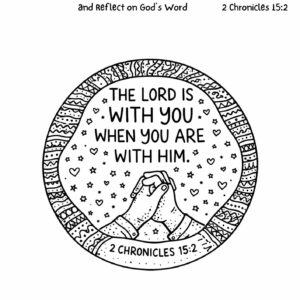2 Chronicles 15:2 Coloring Page – The Lord Is With You Printable