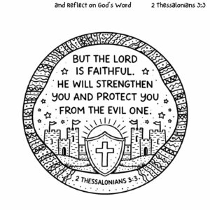 2 Thessalonians 3:3 Coloring Page – The Lord Is Faithful Printable