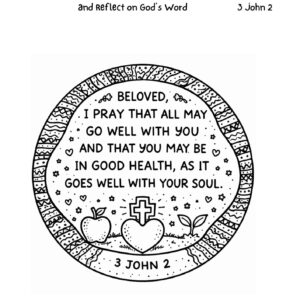 3 John 2 Coloring Page – Good Health & Soul Prosperity Printable