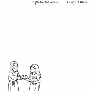 1 Kings 17:10-16 -Elijah and the Widow Devotional Drawing Page