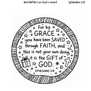 Ephesians 2:8 – Devotional Drawing Page