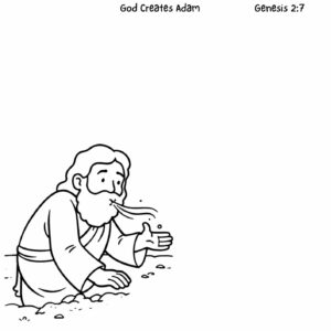 Genesis 2:7 God Creates Adam Devotional Drawing