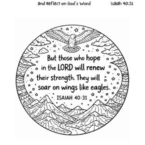 Isaiah 40:31 Devotional Drawing Printable