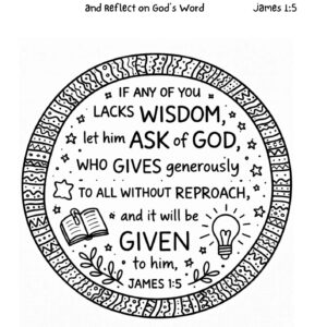 James 1:5 Coloring Page – If Any of You Lacks Wisdom Printable