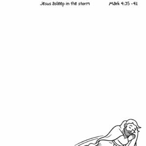 Jesus Asleep in the Storm Devotional Drawing
