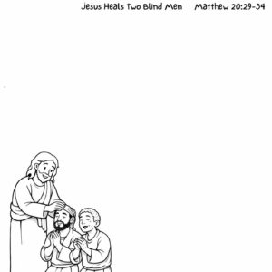 Matthew 20:29–34 - Jesus Heals Two Blind Men Devotional Drawing