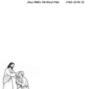 Mark 10:46–52 - Jesus Heals the Blind Man Devotional Drawing Page