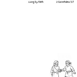 Living by Faith – 2 Corinthians 5:7 Devotional Drawing Page