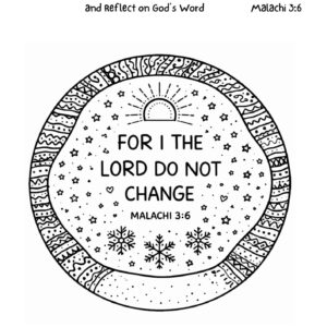 Malachi 3:6 Coloring Page – I the Lord Do Not Change Printable