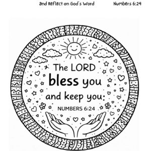 Numbers 6:24 Coloring Page – The Lord Bless You and Keep You Printable