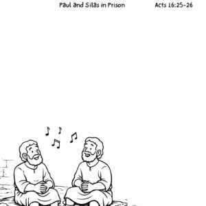 Paul and Silas in Prison Devotional Drawing Page – Acts 16