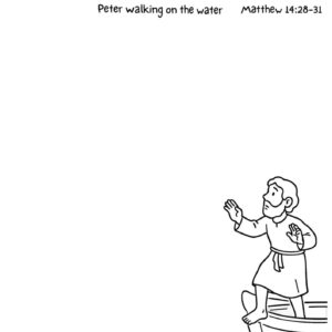 Peter Walking on the Water – Devotional Drawing Page