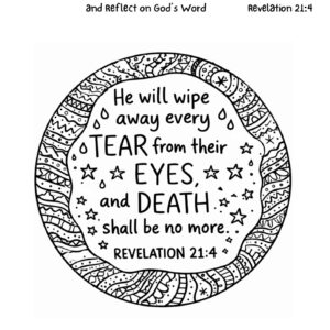 Revelation 21:4 Coloring Page – Every Tear Wiped Away Printable