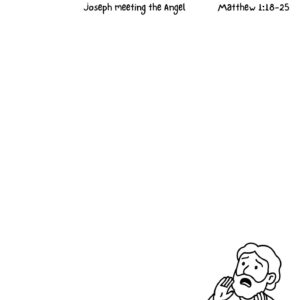 Joseph Meeting the Angel Devotional Drawing Page (Matthew 1:18–25)