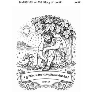 Jonah Bible Story Coloring Page Printable – Compassion & Obedience Lesson for Kids